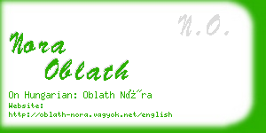 nora oblath business card